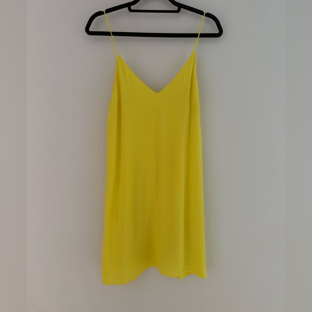 Aritzia Wilfred Free Yellow Slip Dress